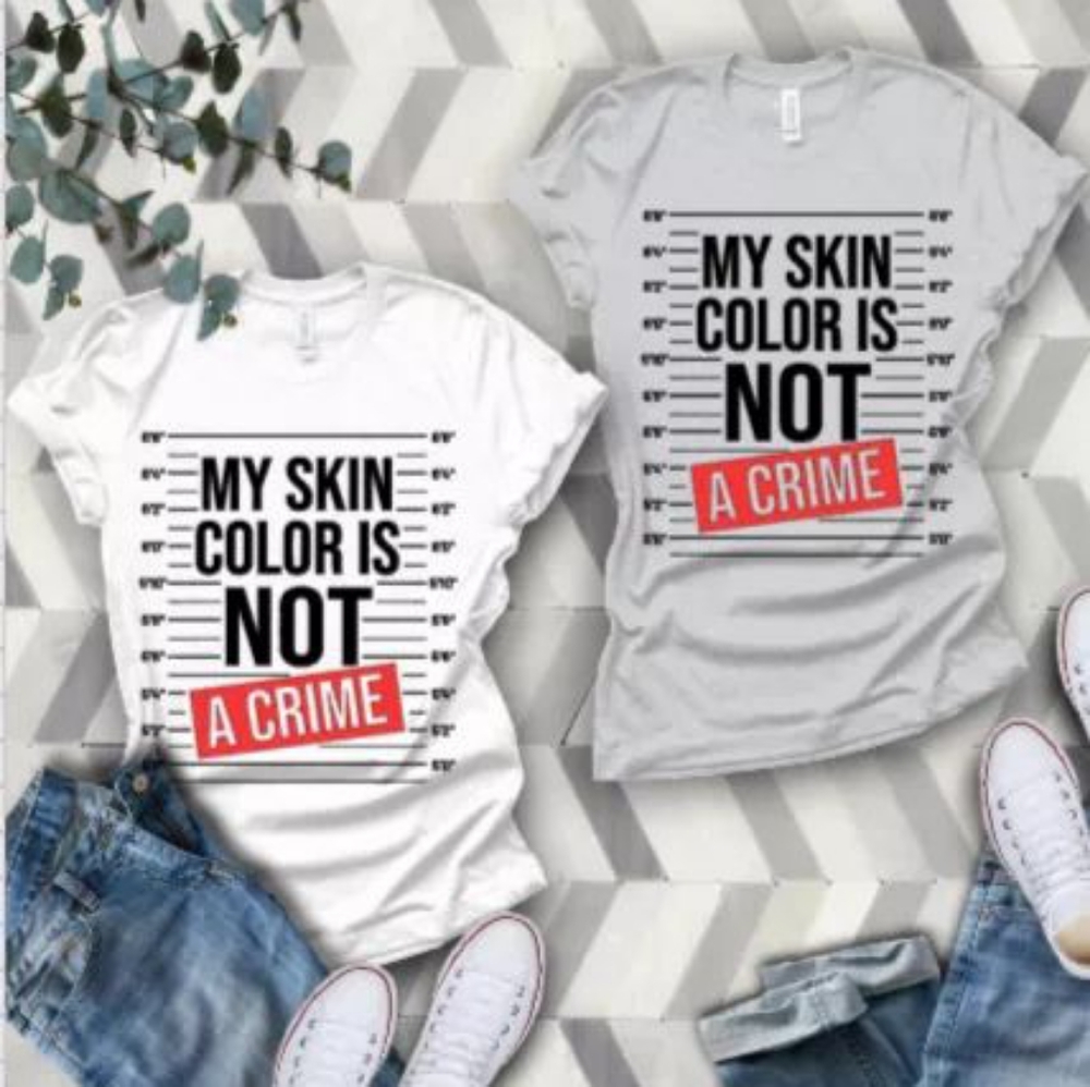 Skin color is not a crime tshirt